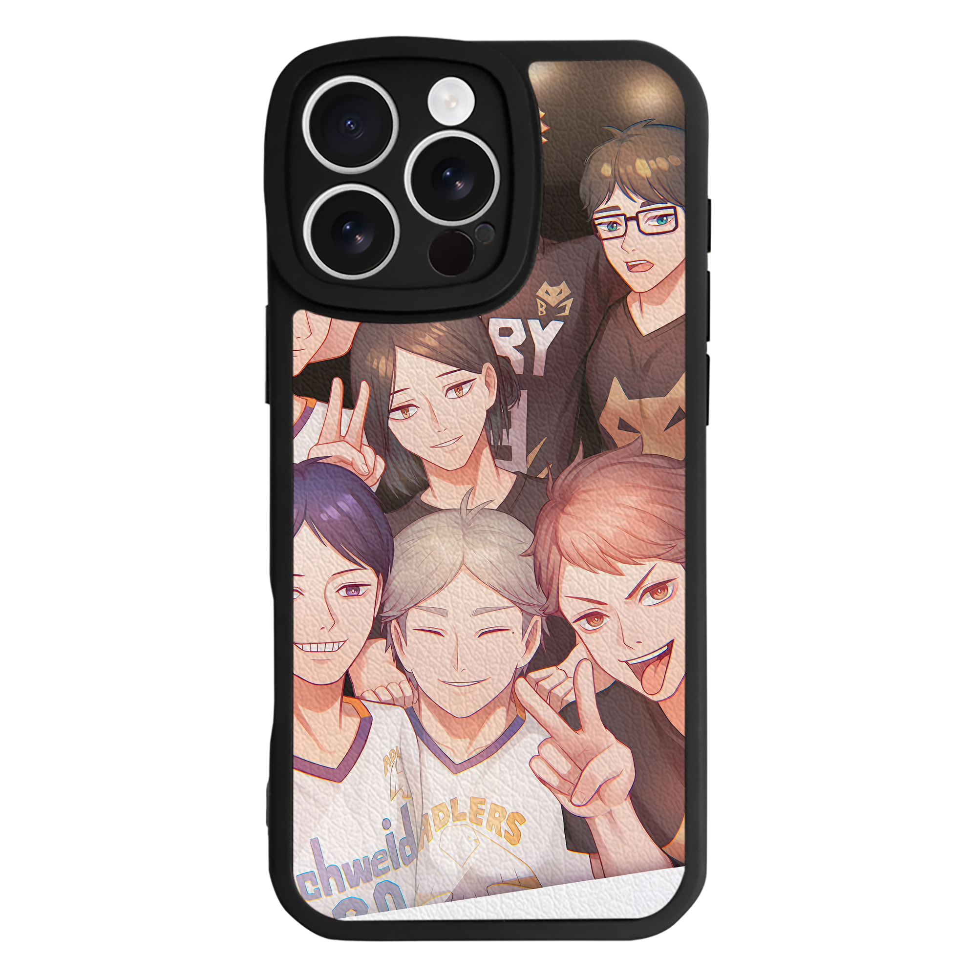 （画像用） ハイキュー!! Haikyu!! 【iPhone 16シリーズ対応】シリコンスマホケース（レザー調） 材質：シリコン